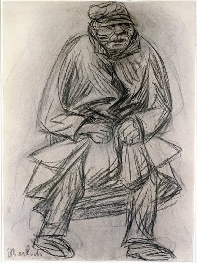 Figur av en tiggare. Teckning av Ernst Barlach (1870-1938) New York Museum of Modern Art av Ernst Barlach