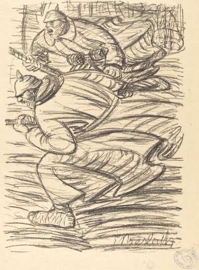The Assault, publicerad 1915. av Ernst Barlach