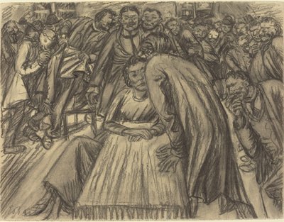Paret i folkmassan, 1917. av Ernst Barlach