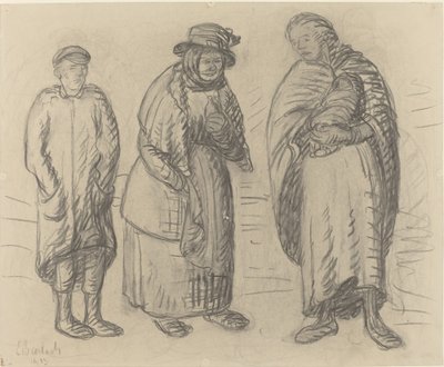 Tre figurer, 1913. av Ernst Barlach