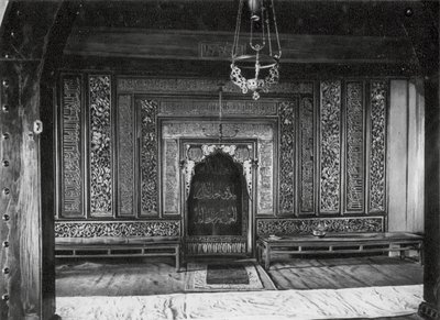 Kuangchou, Li pai sze, Kuangtung, Helig nisch i den stora moskén (svartvitt foto) av Ernst Boerschmann