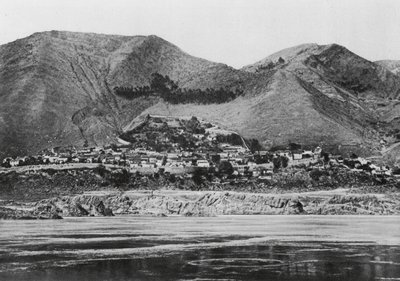 Kueichoufu, Szechuan, Staden Kueichou vid Yangtze (svartvitt foto) av Ernst Boerschmann