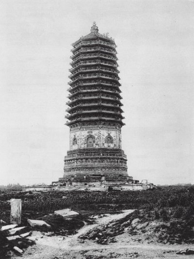 Peking, Palichuang, Chihli, Pagod i byn Pallchuang (svartvitt foto) av Ernst Boerschmann