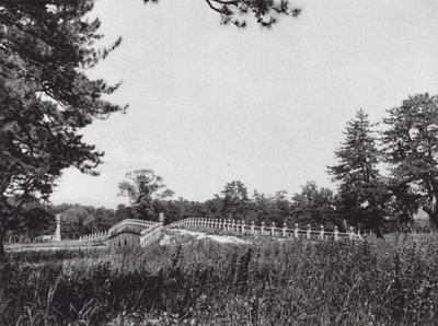 Siling, Chihli, Manchu-dynastins västra kejserliga gravar, bron på andarnas väg (svartvitt foto) av Ernst Boerschmann
