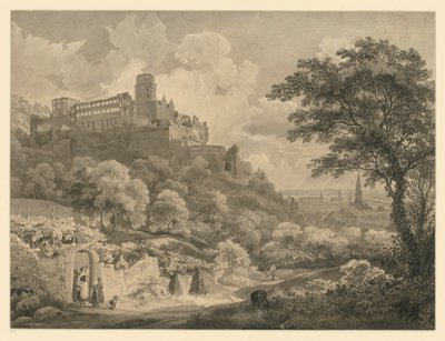 Heidelberg. Utsikt över slottet av Ernst Fries