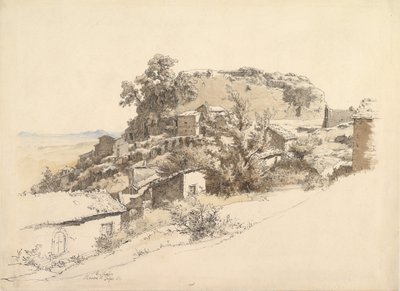 Romerskt landskap nära Rocca di Papa, 1866. av Ernst Furchtegott Mohn