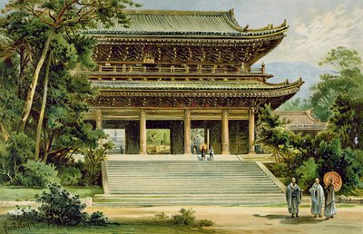 Buddhisttempel i Kyoto, Japan, från 