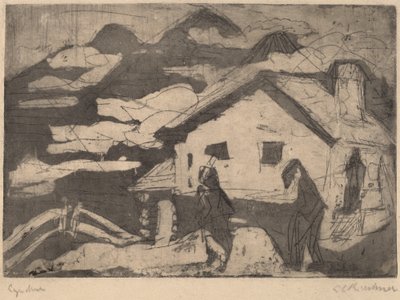 Alphyddor i dimma, 1920. av Ernst Ludwig Kirchner