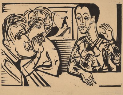 Samtal, 1929. av Ernst Ludwig Kirchner
