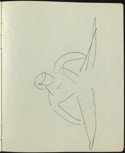 Dansare och artister sida från en skissbok, ca. 1911. av Ernst Ludwig Kirchner