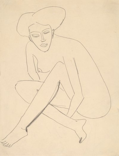 Dodo Sittande, 1910. av Ernst Ludwig Kirchner