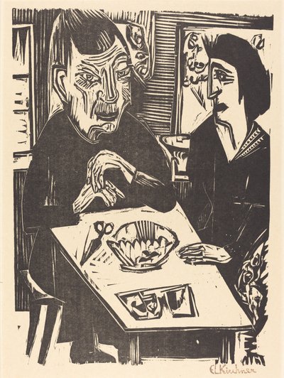 Gammal och ung kvinna Gammal och ung kvinna, 1921. av Ernst Ludwig Kirchner