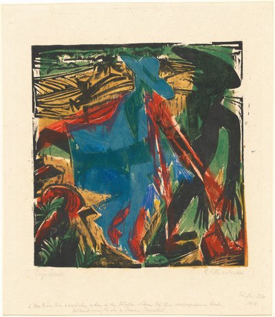 Peter Schlemihls underbara berättelse: Schlemihls möte med skuggan..., 1915. av Ernst Ludwig Kirchner