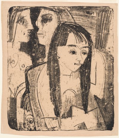 Porträtt av en flicka, 1921. av Ernst Ludwig Kirchner