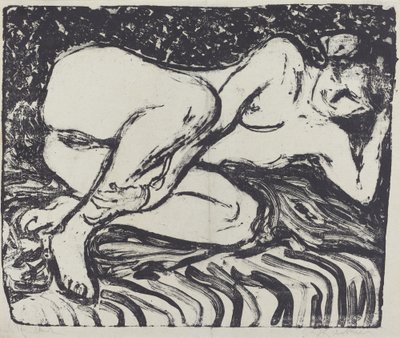 Liggande naken, 1907. av Ernst Ludwig Kirchner