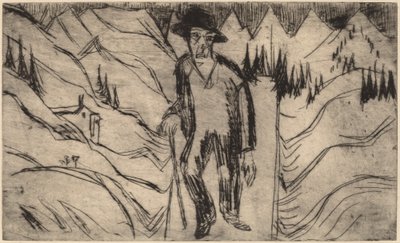 Vandraren, 1922. av Ernst Ludwig Kirchner