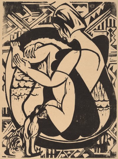 Kvinna i badkaret, 1936. av Ernst Ludwig Kirchner
