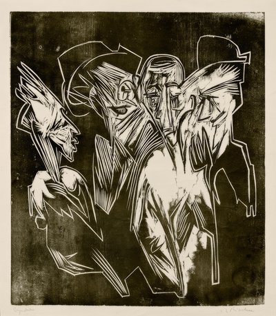 Absalom och hans rådgivare av Ernst Ludwig Kirchner