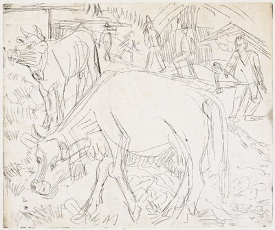 Alpinsk scen av Ernst Ludwig Kirchner