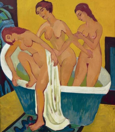 Badande kvinnor av Ernst Ludwig Kirchner