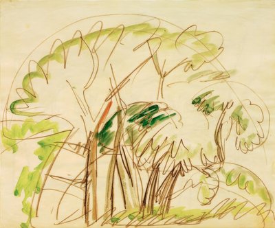 Träddunge på Fehmarn av Ernst Ludwig Kirchner