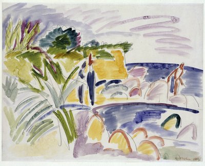 Stranden vid Fehmarn, 1913 av Ernst Ludwig Kirchner
