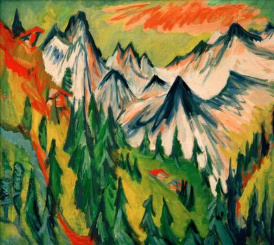Bergstoppar av Ernst Ludwig Kirchner