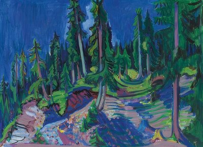Bergwaldstudie. 1936 av Ernst Ludwig Kirchner