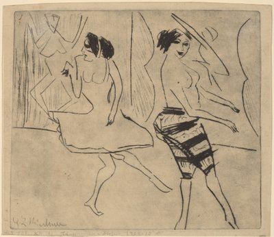 Dansare i studio av Ernst Ludwig Kirchner