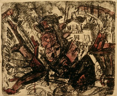 Järnvägsolyckan av Ernst Ludwig Kirchner