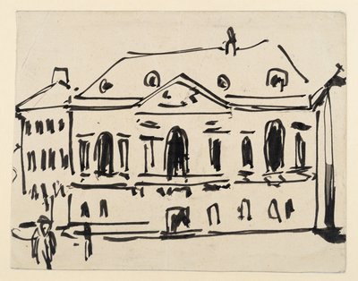 Det kurländska palatset vid Zeughausplatz i Dresden av Ernst Ludwig Kirchner