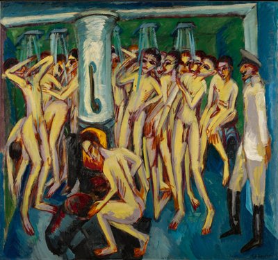 Soldaternas artillerister, 1915. av Ernst Ludwig Kirchner