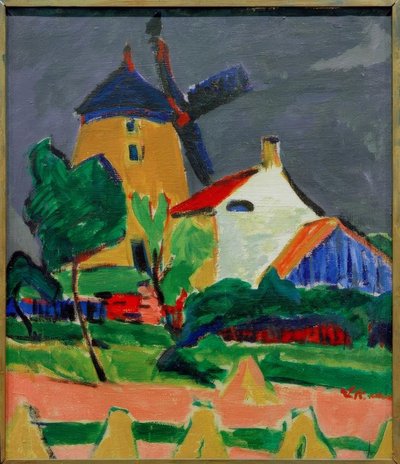 Väderkvarnen nära Moritzburg av Ernst Ludwig Kirchner