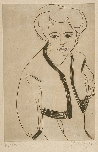 Dront. 1909 av Ernst Ludwig Kirchner