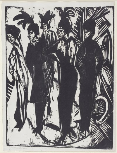 Fem kvinnor på gatan av Ernst Ludwig Kirchner
