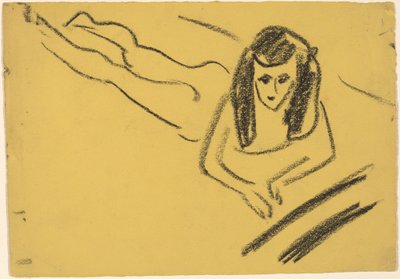 Fränzi Liggande av Ernst Ludwig Kirchner