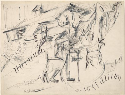 Getherde med getter av Ernst Ludwig Kirchner