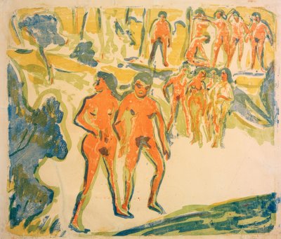 Gruppen Badender av Ernst Ludwig Kirchner
