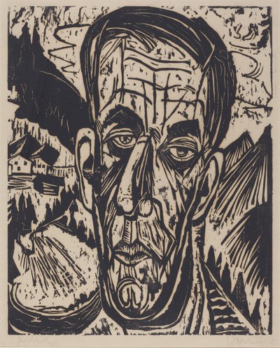 Head of van de Velde, Bright (Kopf van de Velde, Hell) av Ernst Ludwig Kirchner