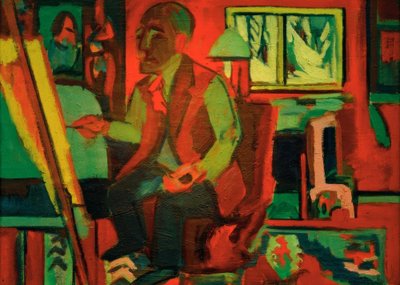 Holländaren i studion - Jan Wie- gers av Ernst Ludwig Kirchner