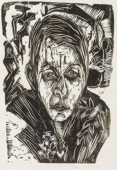 Ung flicka med cigarett av Ernst Ludwig Kirchner