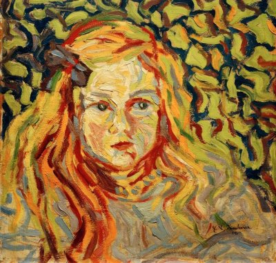 Barns huvud av Ernst Ludwig Kirchner