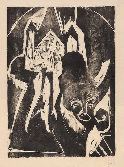 Cocotte på gatan. 1915 av Ernst Ludwig Kirchner