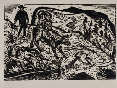 Kor och herdar av Ernst Ludwig Kirchner