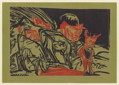 Kohjord med en herde av Ernst Ludwig Kirchner
