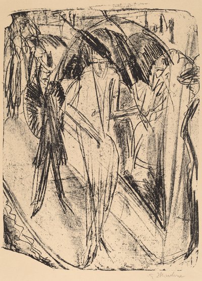 Lady in the Rain av Ernst Ludwig Kirchner