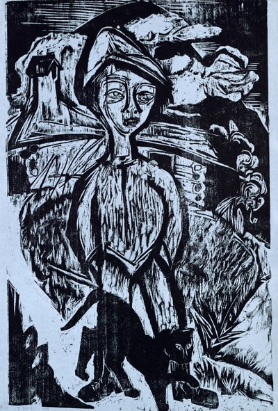 Bergsgubbe i Storm, 1921 av Ernst Ludwig Kirchner