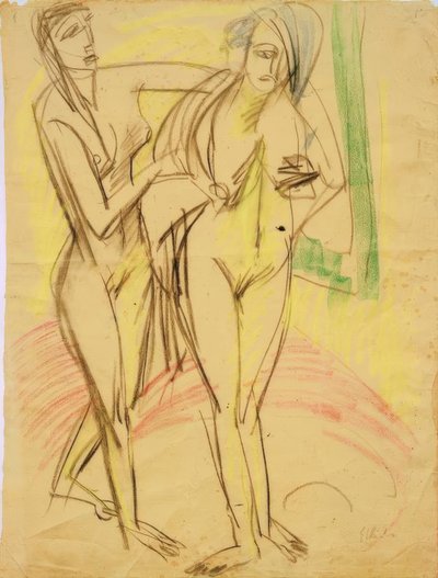 Efter badet av Ernst Ludwig Kirchner