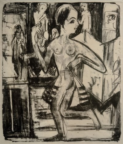Naken dansare av Ernst Ludwig Kirchner