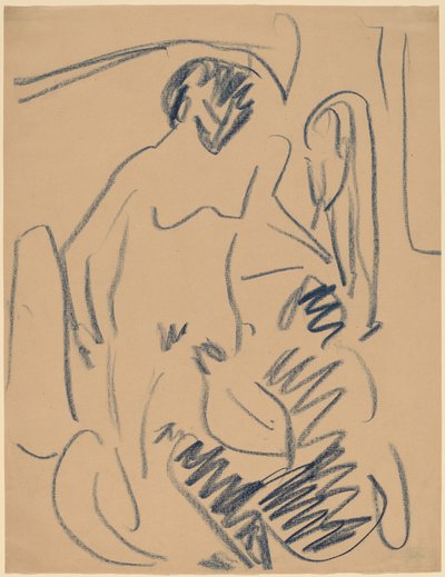 Naken på stranden av Ernst Ludwig Kirchner